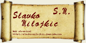 Slavko Milojkić vizit kartica